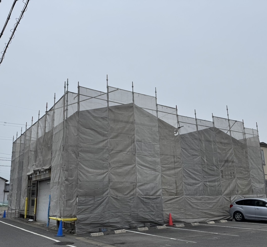 大垣市の外壁工事用足場