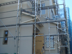 MSKの資材ヤード・足場施工風景