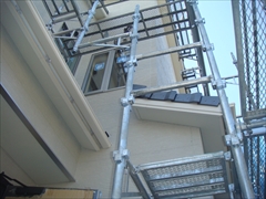 MSKの資材ヤード・足場施工風景